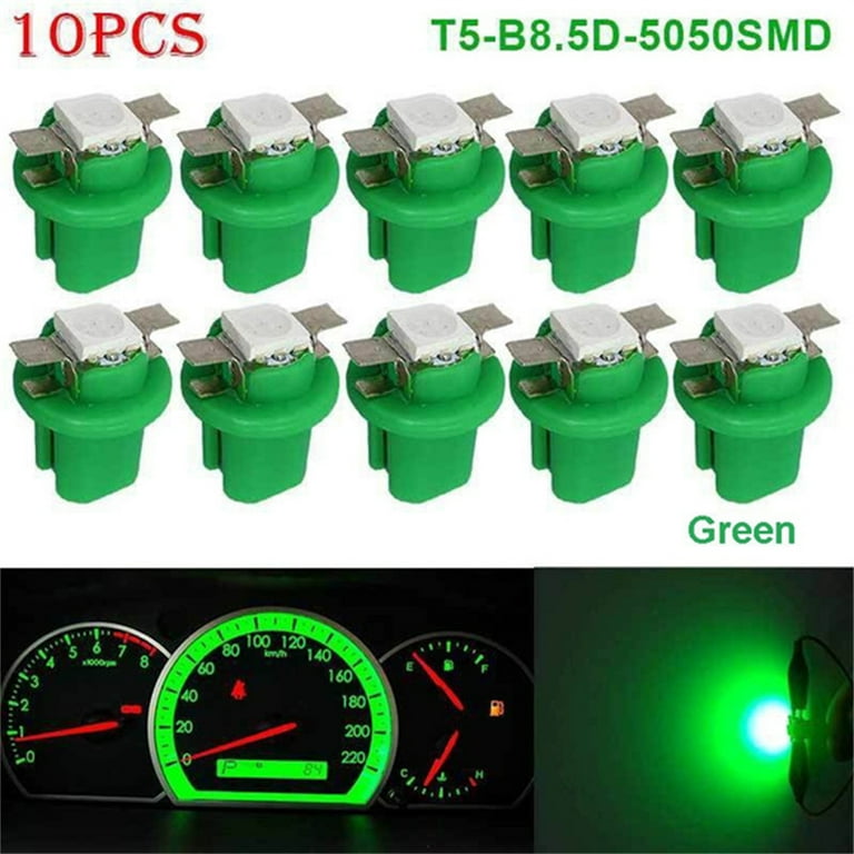 Bombilla T5 LED 2 SMD T5 Dashboard Coche Verde 12V