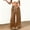 Brown, variant on KLHDSF Pants For Women Faux Suede Wide Leg Loose Pants Drawstring Elastic Waist Solid Casual Trousers Black L