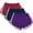 Purple-D, variant on FRSASU Women's 3 Pack Athletic Shorts Comfy Multi Color Yoga Lounge Activewear Fitness Shorts Casual Workout Gym Sports Short Black-I