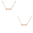 thumbnail image 2 of Collar de amistad Sonducket con Letra inglesa signo del zodiaco Escorpión oro rosa 2Conjunto, 2 of 6