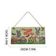 thumbnail image 6 of kladzum Easter Wooden Hanging Sign Happy Easter Bunny Wooden Door Sign Easter Wood Hanging Door Sign for Spring Easter Tree Front Door Decoration, 6 of 6