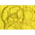 thumbnail image 1 of Ahgly Company Machine Washable Indoor Rectangle Abstract Yellow Contemporary Area Rugs, 5' x 8', 1 of 4