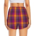 thumbnail image 4 of Fotbe Purple Yellow Buffalo Plaid Womens High Waist Running Shorts Athletic Workout Quick Dry Shorts for Women with Pockets Gym Yoga Summer Shorts-XX-Large, 4 of 9