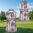 thumbnail image 5 of Jeiento Patriotic Palm Tree Matching Golf Shirts for Couples Quick Dry Women's Sleeveless Tennis Tank Tops Men's Short Sleeve Breathable Athletic Summer Sportswear Set, 5 of 7