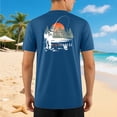 thumbnail image 2 of FINALGANG Mens Casual Print Fishing T Shirt Short Sleeve Crewneck Quick Dry Performance Athletic Tee For Beach Summer Daily Wear Navy XXL, 2 of 5