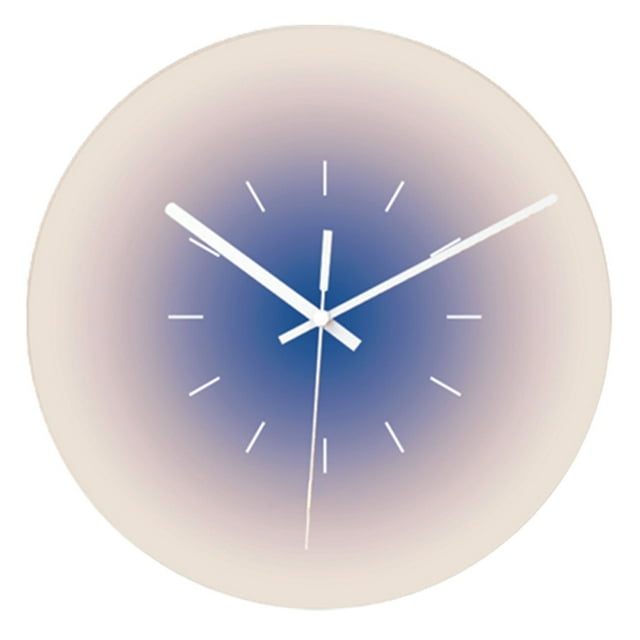 Glass Art Digital Wall Clock Round Wall Electronic Clock for Living Room Bedroom Study 0002