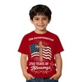 thumbnail image 2 of CCRFTGI 250 Anniversary Usa Flag Shirts for Kids Boys Girls Size 7 Patriotic Cute Tops 4th Of July 250th Anniversary Flag Outfits July 4th Celebration Summer Tops Festival T-Shirts Red 9-10 Years, 2 of 4