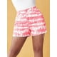 thumbnail image 1 of Tallas grandes corbatas Dye Rayed Hem Denim Shorts Rosegal Pantalones cortos de talla grande, 1 of 5