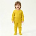 thumbnail image 2 of 6-12Months Infant Boys Solid Thermal Underwear Set,Long Sleeve Top and Pants,Soft Warm Base Layer for Boys, 2 of 9
