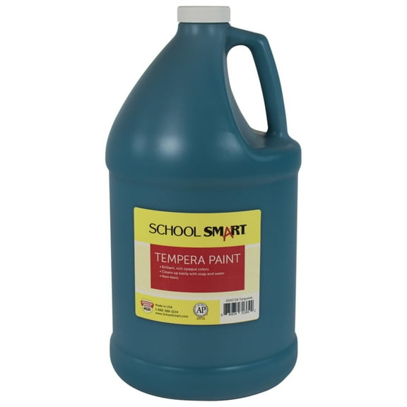 School Smart 2002724 1 gal Tempera Paint, Turquoise