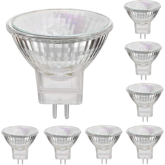 8pcsMR11 12V 35W lámparas halógenas GU4 base de punto 2800K blanco cálido, regulable, paquete de 8