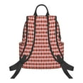 thumbnail image 2 of Balery Red and Brown Squares Lightweight Backpack for Men and Women - Durable and Water-Resistant, Ideal for School, Work, Travel, and Everyday Use, 2 of 9