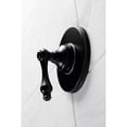 thumbnail image 3 of Kingston Brass KS3030AL  Single-Handle Three-Way Diverter Valve with Round Trim Kit, Matte Black, 3 of 9