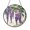Acrylic 3.5 Inch, variant on Flowing Purple Garden Flower Stained Glass Window Art Suncatcher