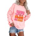 thumbnail image 5 of Chandails à Capuchon de Mode pour Femmes 2023 Mode Automne Hiver Imprimé Lettre Décontracté Sports Col Rond Survêtements Manches Longues 50 % de Rabais Liquidation Costumes Halloween/noël, 5 of 5