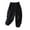 Black, variant on fartey Harem Pants for Women Cotton Linen Elastic Waist Pockets Capri Pants Relaxed Breathable Lounge Solid Color Trousers