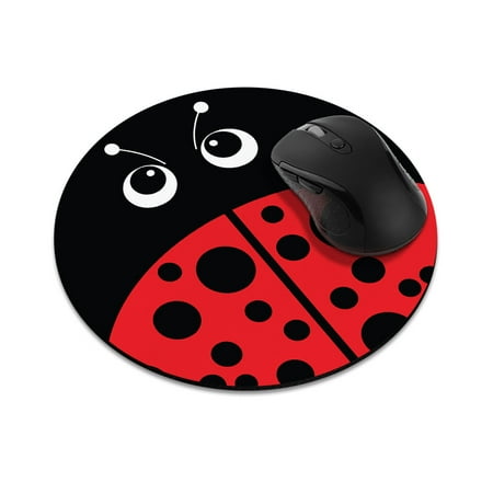 WIRESTER 7.88 in Round Mouse Pad with Non-Slip Rubber Base for Computers  Laptop  Office & Home - Red Ladybug price history on PriceWatchPro
