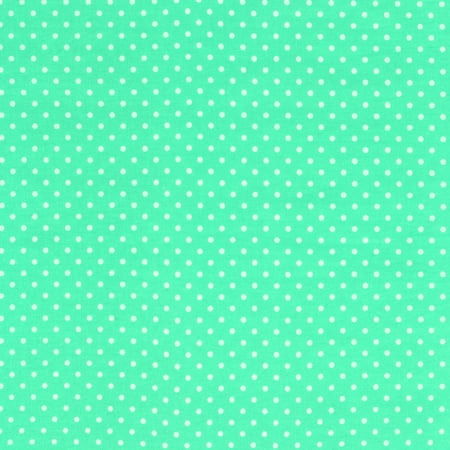 Cotton Print Quilting Fabric SHASON TEXTILE (3 Yards cut) 100% COTTON PRINT QUILTING FABRIC, MINT / WHITE SMALL DOTS. ()