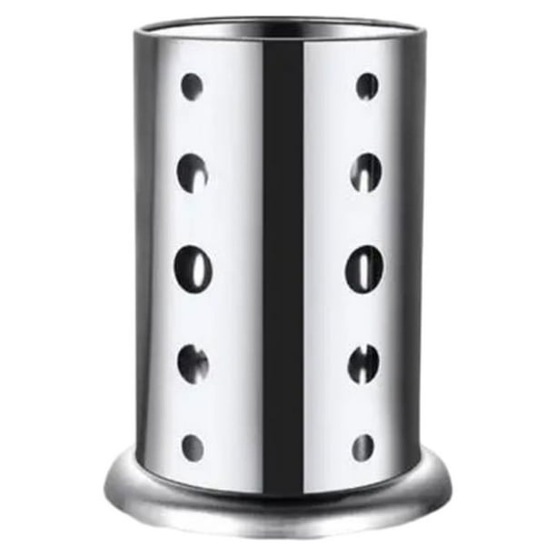 Cateissary Soporte de almacenamiento de cubiertos versátil para cocina, organizador de palillos y cuchillos de acero inoxidable para cocina Organizadores de utensilios de cocina agujero circular