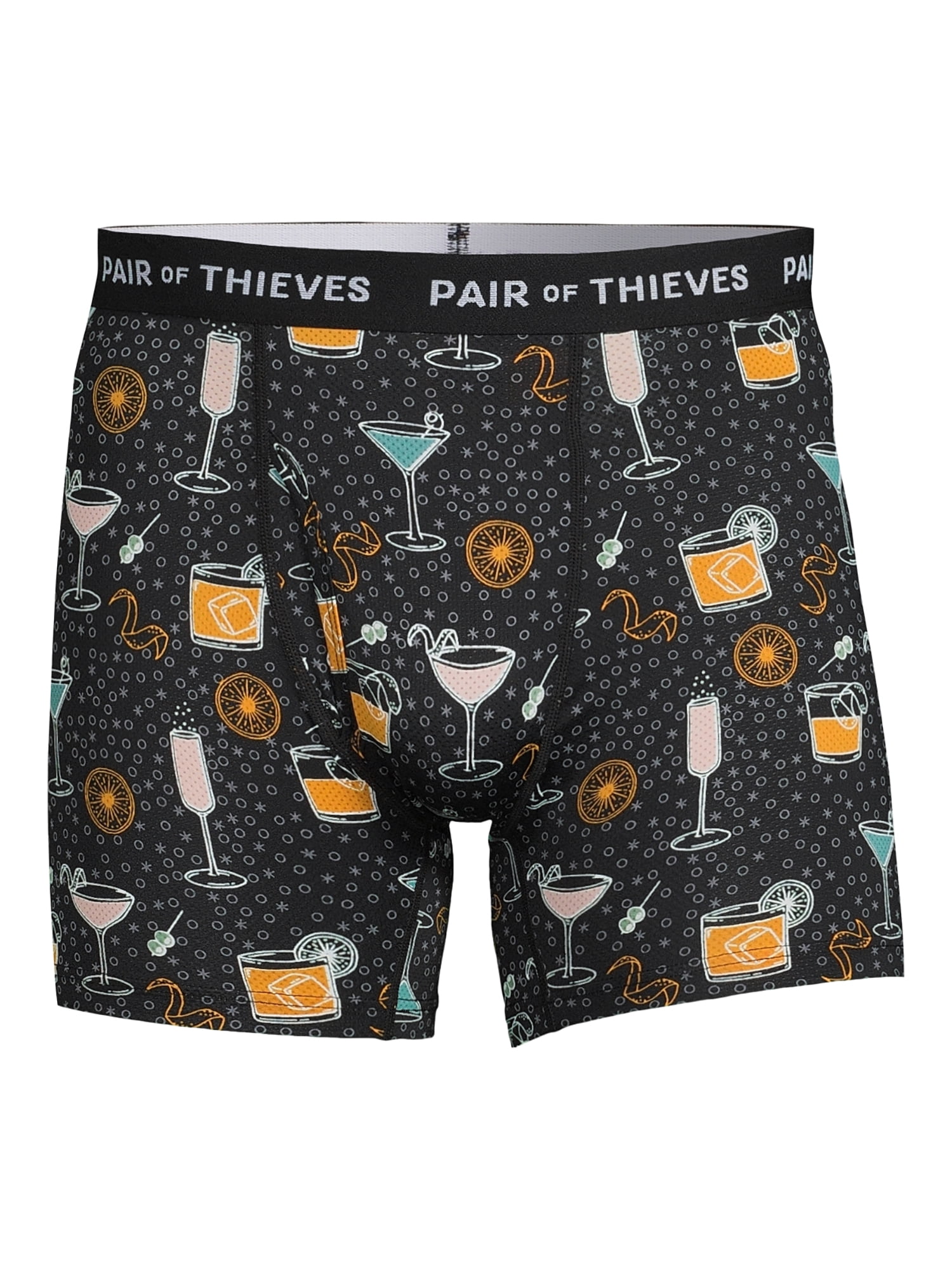 Pair of Thieves Men's Holiday Cocktails Boxer Brief, 1-Pack