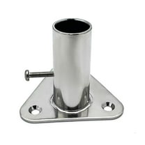 MARINE CITY Stanchion Socket 87 Degree, 316 Stainless Steel, Heavy-Duty, Corrosion-Resistant, 1-Inch Pole Compatibility