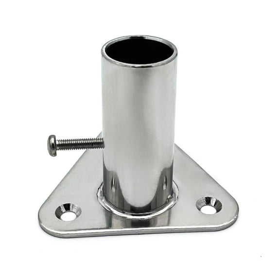 MARINE CITY Stanchion Socket 87 Degree, 316 Stainless Steel, Heavy-Duty, Corrosion-Resistant, 1-Inch Pole Compatibility