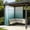 Green#3803, variant on Outdoor Waterproof Privacy Curtain Panel 200x120cm, Thick Nylon Fabric with Rust-Resistant Metal Rings, Sun and Rain Protection for Porch, Patio, Pergola