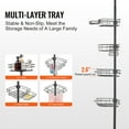 thumbnail image 4 of VEVOR 42" to 114" High Shower Corner Caddy Tension Pole Rust-Proof Tension Pole, 4 of 9