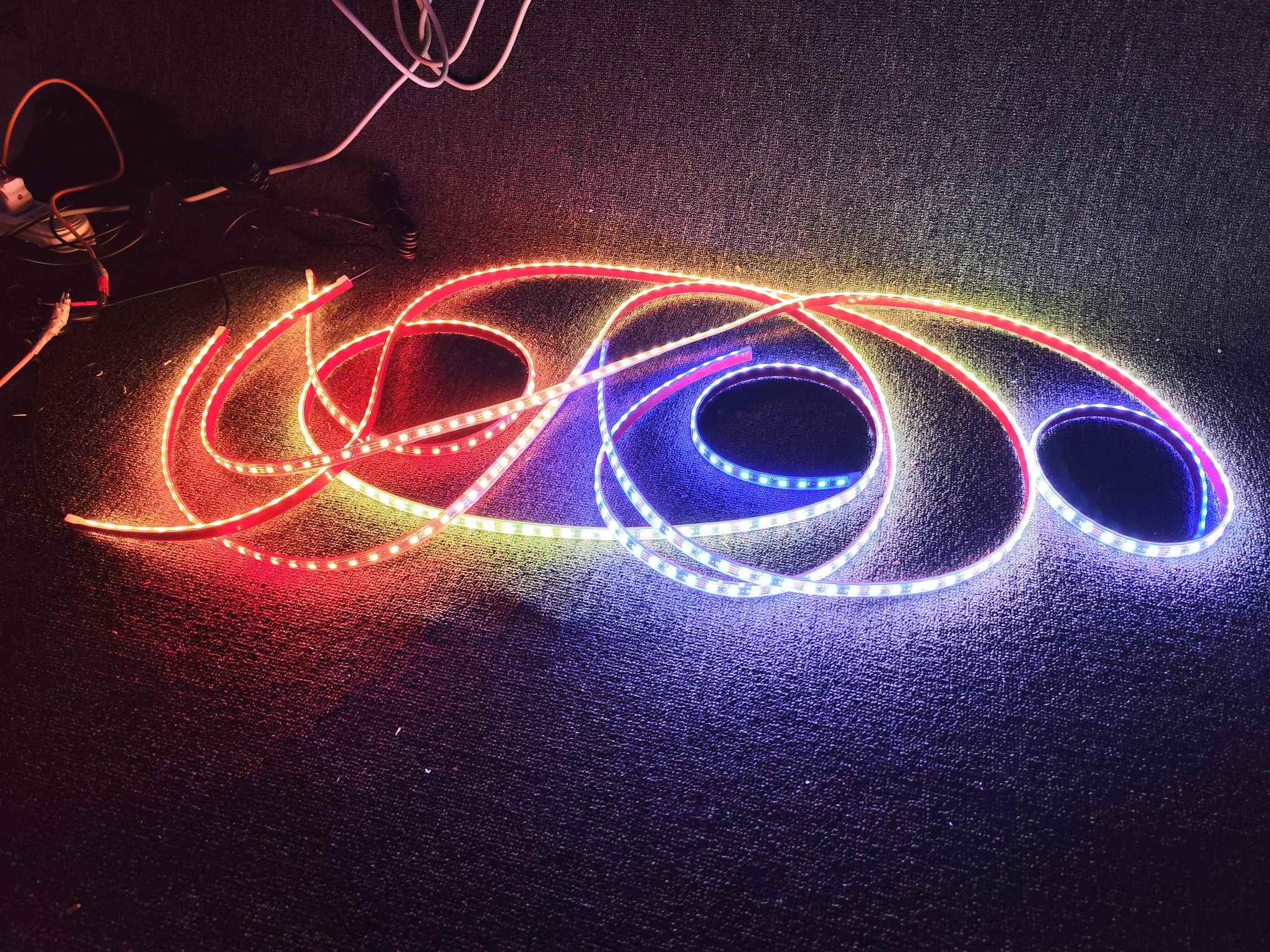 Tzvmnylighting Factory - 12PCS 6.5FT 78" Single Row Dream Color CHASING For Slingshot Shiny Night Underglow Light LED Strips Play With Music APP +Remote Waterproof