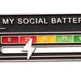 thumbnail image 2 of Batería Display Power Social Pin Solapa Pin emocional para todas las ocasiones (-) Negro, 2 of 3