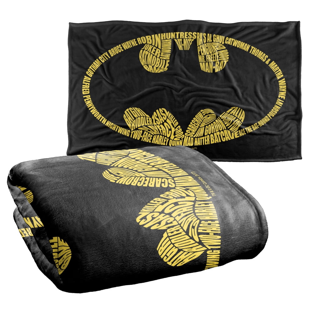 Batman Word Logo Silky Touch Super Soft Throw Blanket 36