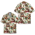 thumbnail image 2 of Camisas hawaianas de mapache con estampado 3D de manga corta holgadas y transpirables estilo polinesio Tiki para hombre y mujer, para fiestas en la playa, 2 of 5