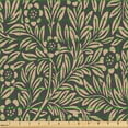 thumbnail image 2 of Ambesonne Classical Fabric by the Yard Upholstery, Retro Floral Theme Art, 1 Yard, Dark Sepia and Tan, 2 of 5