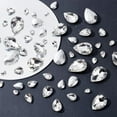 thumbnail image 4 of 94Pcs Pointed Back Rhinestone 6 Sizes Glass Rhinestones Gems Clear Teardrop Crystal Beads Jewels Embelishments with Silver Plated Back Faceted Bead, 4 of 9