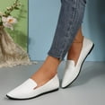 thumbnail image 6 of Miluxas Women's Loafer Flat Pointed Fashion Slip On Comfort Driving office Shoes White 9.5(43), 6 of 9
