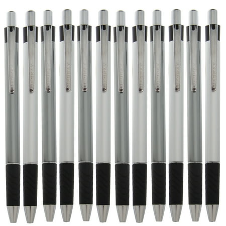 Foray 12 Pack 07 Ballpoint Pens Retractable Stainless Steel For Foray 12 Pack 07 Ballpoint Pens Retractable Stainless Steel For Home Office Supplies