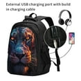 thumbnail image 2 of Salouo Forest Cool Lion Pattern Extra Large Travel Laptop,Backpack with USB Charging Port College Backpack Business Work Bag Casual Daypack Fits for Men & Women, 2 of 7