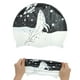 thumbnail image 5 of Gorro de natación impermeable de silicona con impresión Kunpeng 1 Pc Negro Blanco, 5 of 5