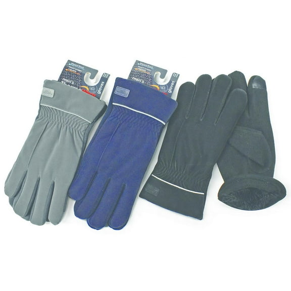 3-Pack Men’s Touch Screen Smooth Velvet Style Fashion Gloves