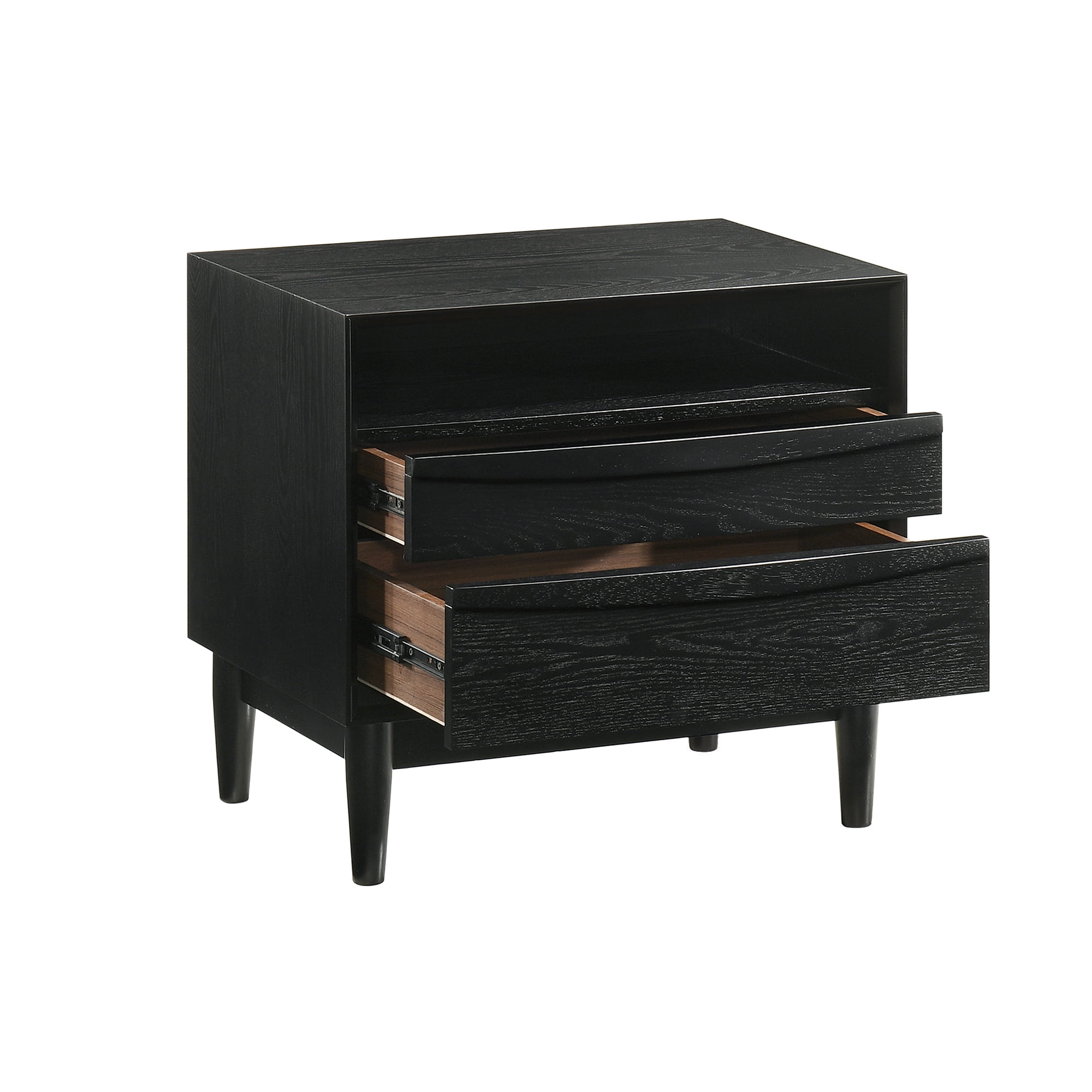 Artemio King 3 Piece Wood Bedroom Set in Black Finish