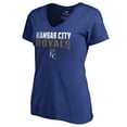 thumbnail image 2 of Women's Royal Kansas City Royals Fade Out V-Neck T-Shirt, 2 of 3