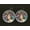 White, variant on Dream, Love, Live Afro Earrings