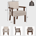 thumbnail image 5 of FAGAGA Mid Century Modern Accent Chair, Upholstered Oversized Chair for Living Room, Beige, 5 of 6