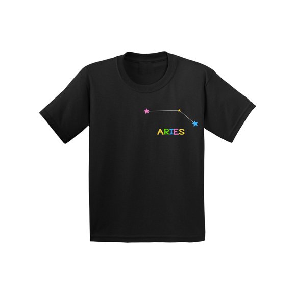 Aries Shirt for Kids - Boys Girls Zodiac Horoscope - Birthday Gifts for Son Daughter
