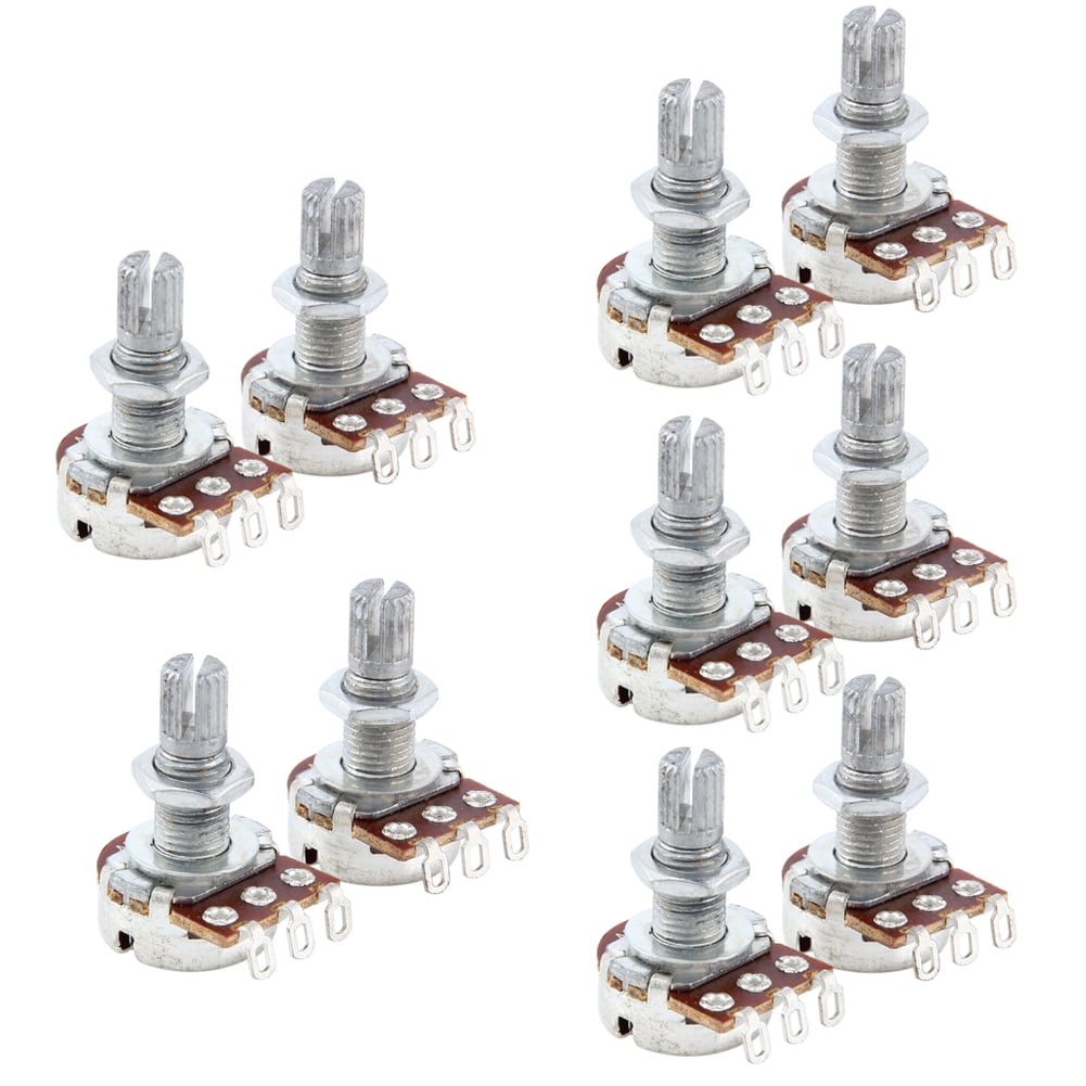 Tiyuyo 10pcs A500K OHM Audio POTS Guitar Potentiometer Replace for