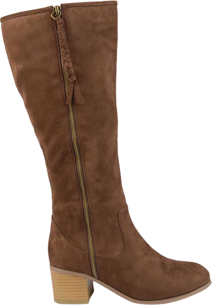 Women s Journee Collection Sanora Wide Calf Knee High Boot Brown Faux Suede 12 M Shop 2024 Deals Walmart