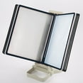 thumbnail image 6 of M&T Displays Desk Reference Organizer with 10 Black Double-Sided 8.5x11 Inch Letter Front Loading Corner Tuck Easy Load Pockets Pivoting Doc Display Catalog Menu Holder Adjustable Heavy Base, 6 of 8
