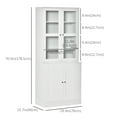 thumbnail image 3 of HOMCOM Armoire de Rangement Bibliothèque, Grande Bibliothèque Moderne, Blanc, 3 of 10