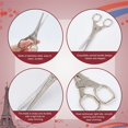 thumbnail image 4 of 2Pcs 2 Styles Stainless Steel Embroidery Scissors & Imitation Leather Sheath Tools 13.9x5.3x0.5cm 2pcs/set, 4 of 7