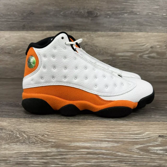 Ni - ke Ni - ke Air Jordan 13 Retro Starfish Orange White Sneakers Mens Size 7 Brand New